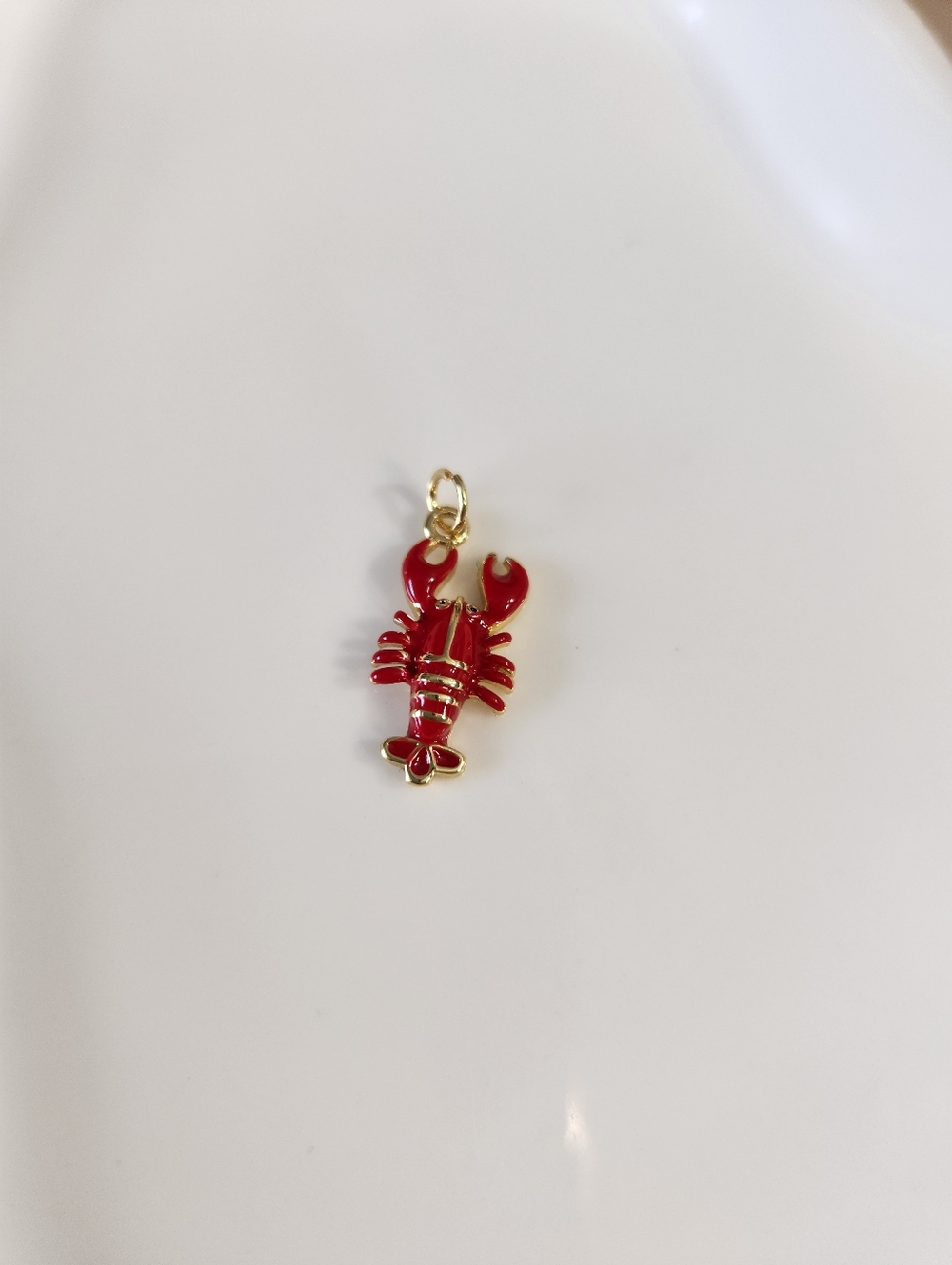 Red Lobster Charm Pendant - Gold Accent Women’s Jewelry
